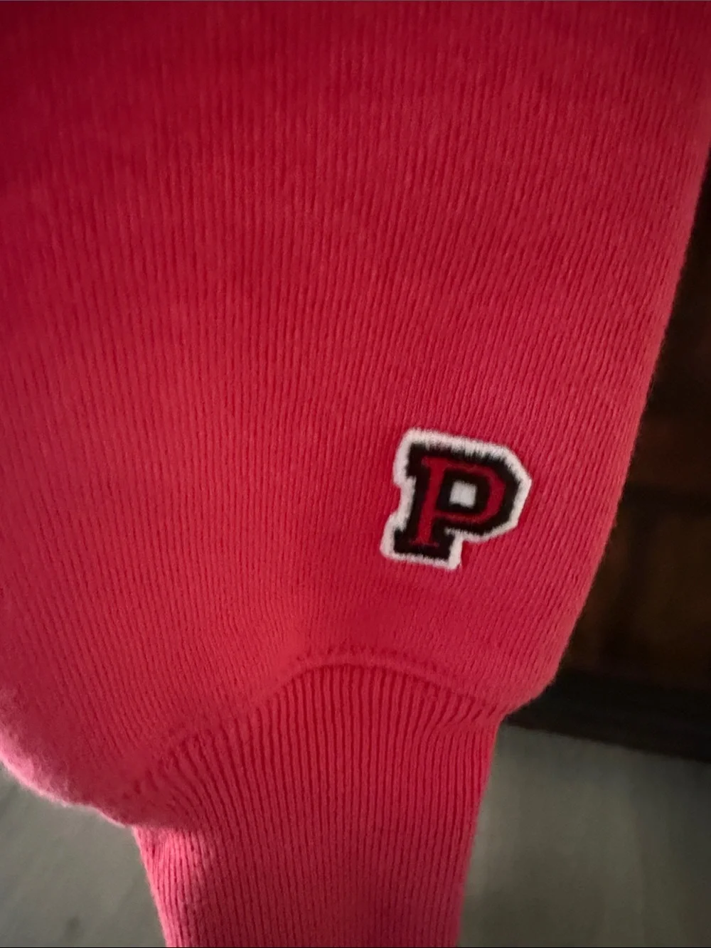 Y2K Victoria Secret Hot Pink College  Crewneck Sweater